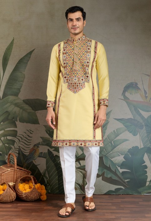 Colors of Tradition –  Golden yellow Statement Kurtas for Every Celebration
